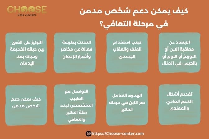 كيف يمكن دعم شخص مدمن في مرحلة التعافي؟